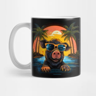 Retro Wave Happy Micro Pig Mug